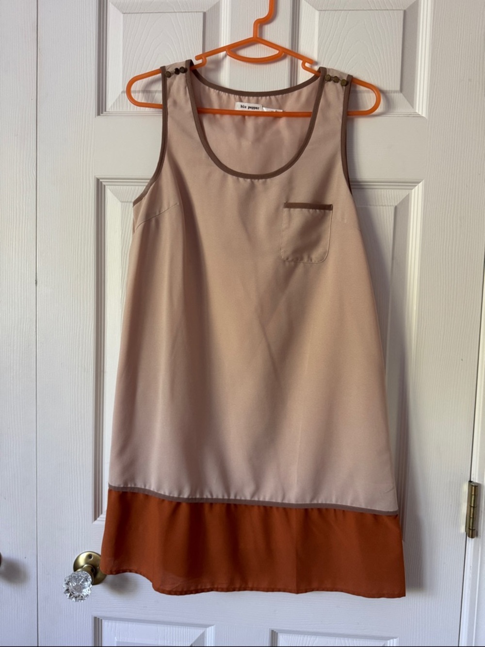Blu Pepper Neutral Tank Shift Dress